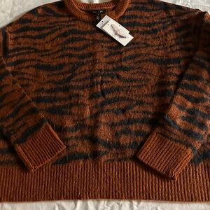Jessica Simpson Women’s Striped Sweater - Brown and Black